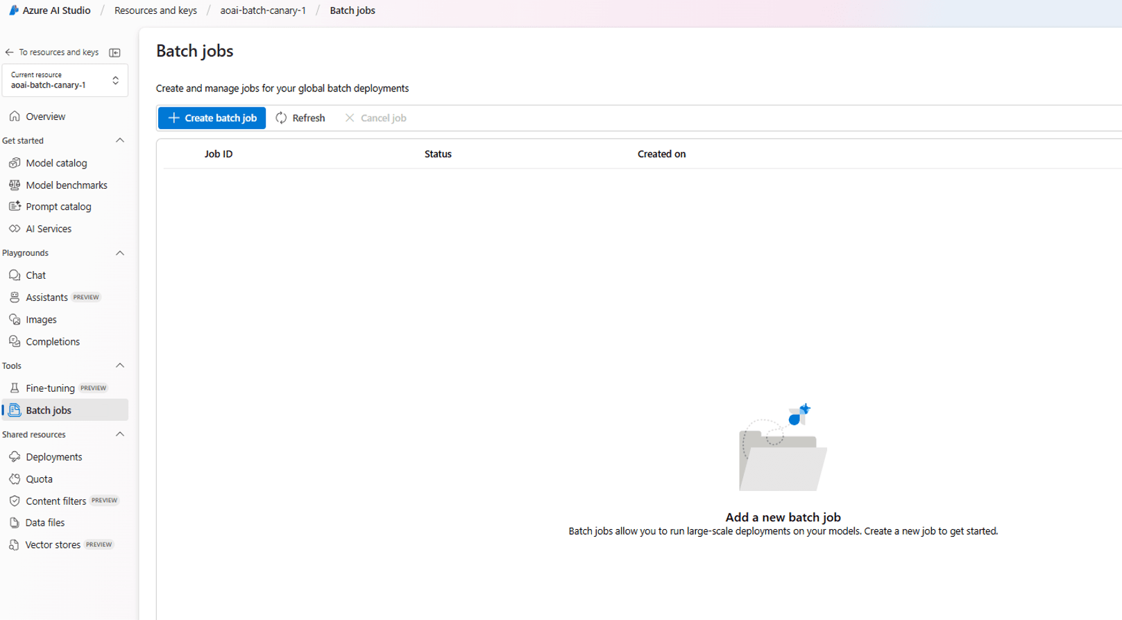 Create Batch Job