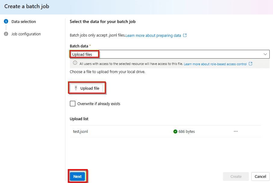 Upload JSONL File