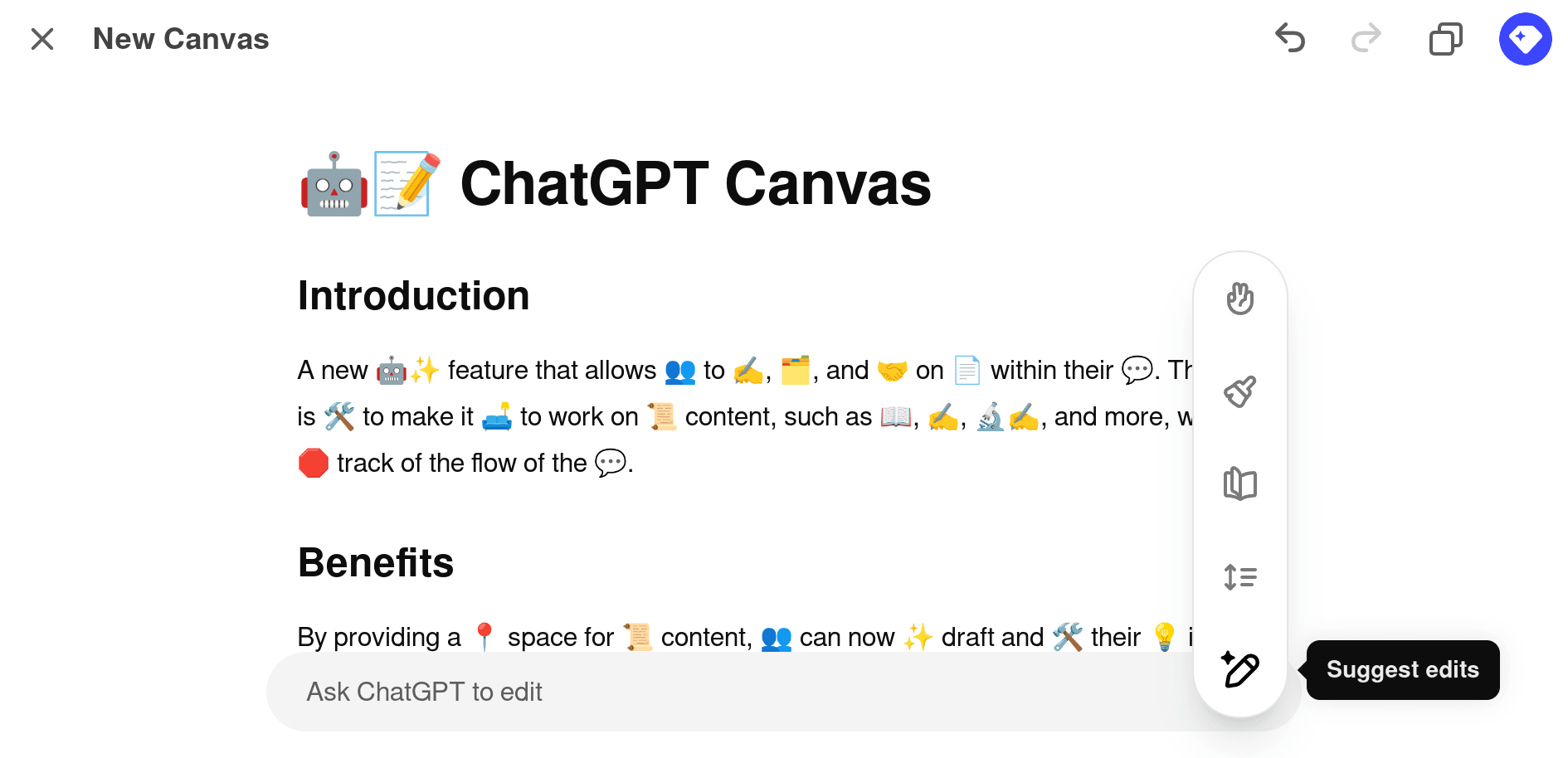 ChatGPT Canvas: Tool for Writers and Developers