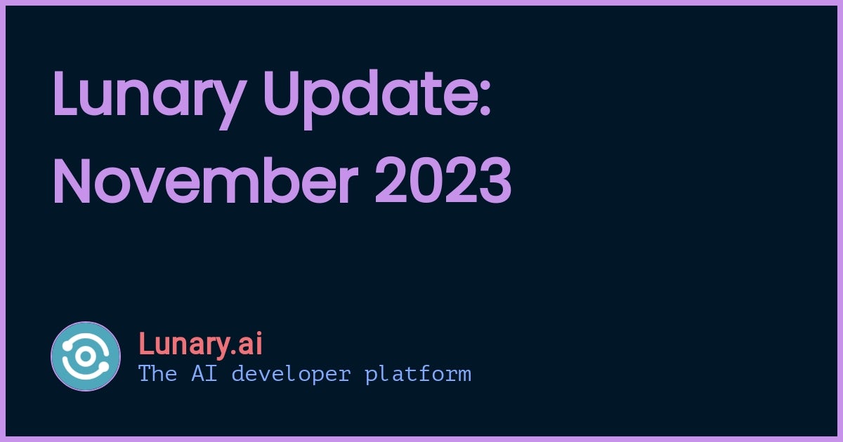 November 2023 Update